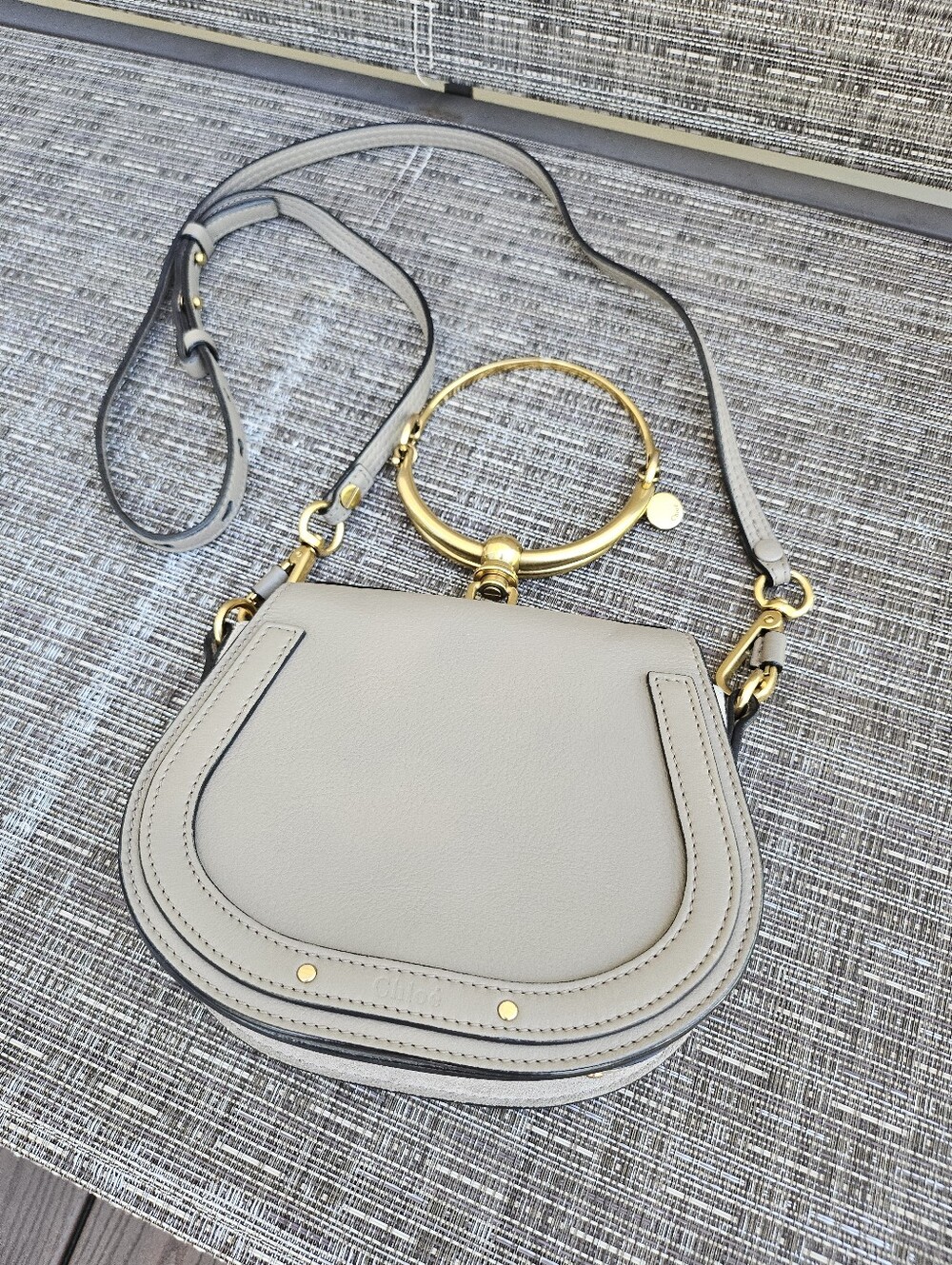 Chloe Nile Bracelet Handbag Small Motty Grey - Picture 4 of 17
